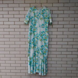 Amish Mennonite Cape Dress 40" Bust 31" Waist Handmade Modest Floral